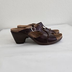 Dansko Brown Leather Women's Clogs